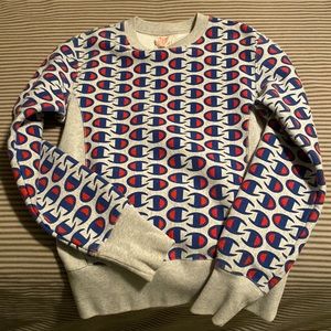 Champion Reverse Weave All Over Logo Size XS Crew